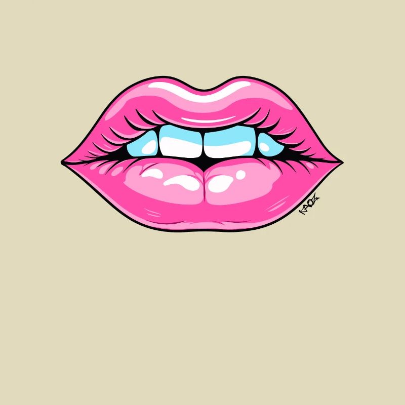 Une bouche aux lèvres roses comme un baiser