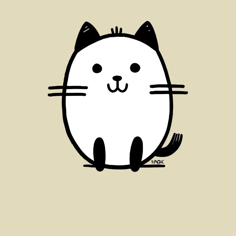 Drawing funny cat