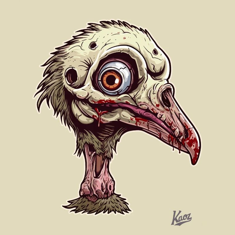 Zombie Straußenvogel Vogel