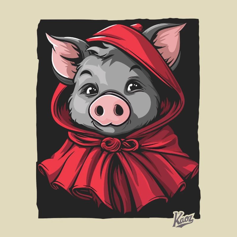 Das Märchen vom kleinen Rotkäppchen-Schwein