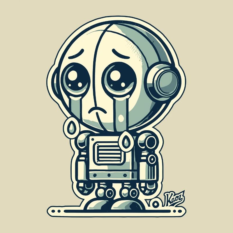 Alles wird gut, kleiner trauriger Roboter