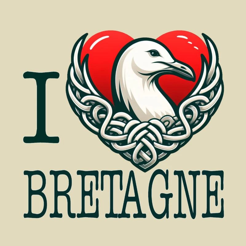 I Love Brittany Celtic Gull