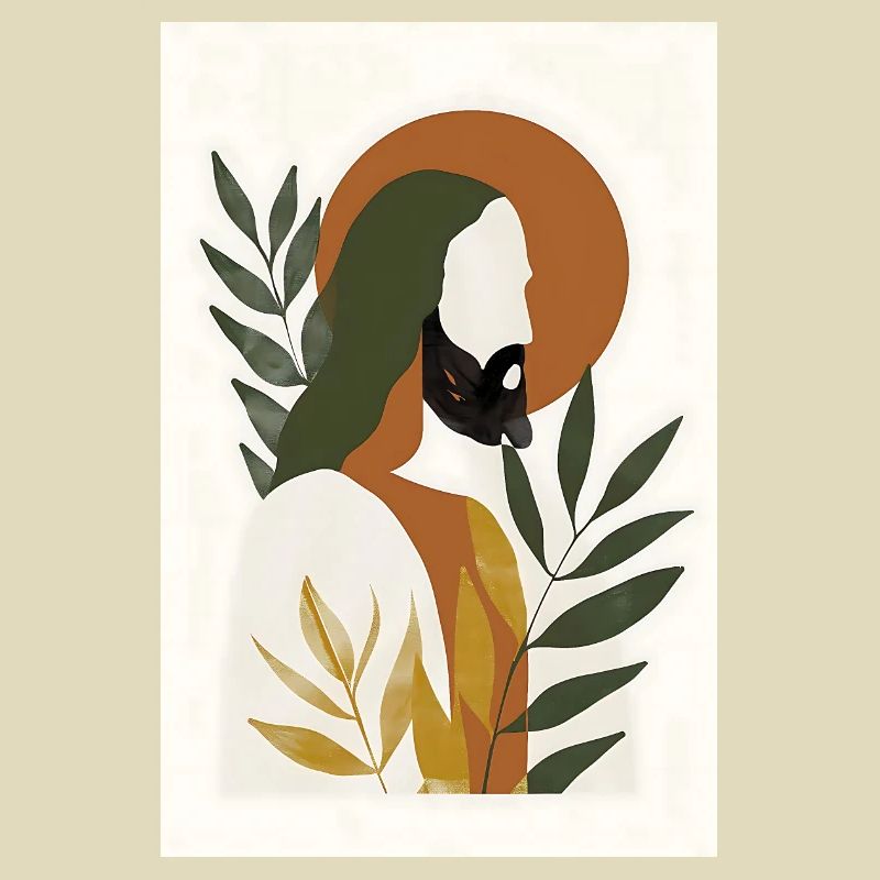 Boho Jesus Wall Art, Digital Download, Boho