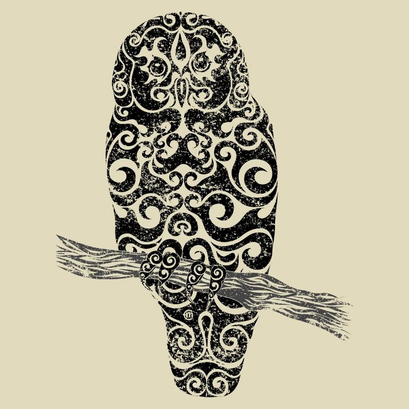 Swirly Eule (s/w)