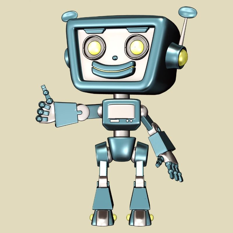 blauer Roboter