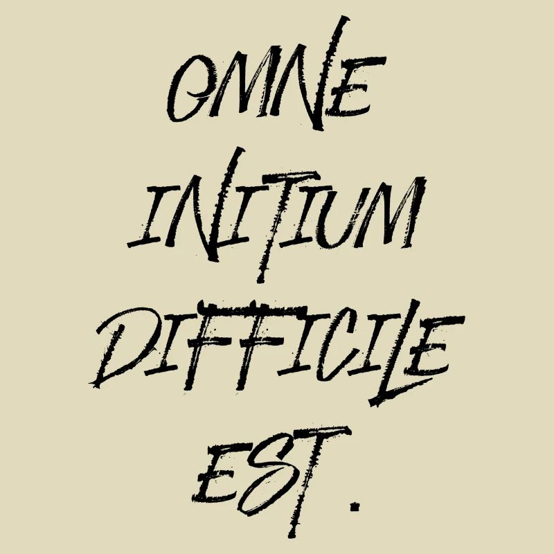 all beginning is difficult Latin quotation scripture