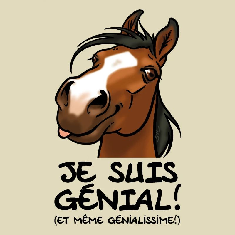 Pferd "I'm awesome" (schwarzer Text)