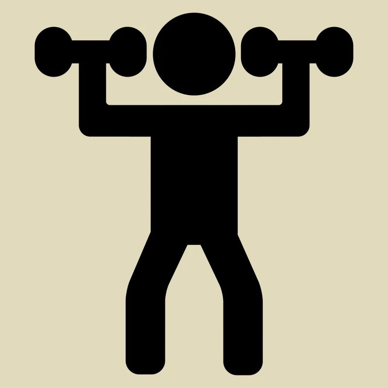 man lifting weights