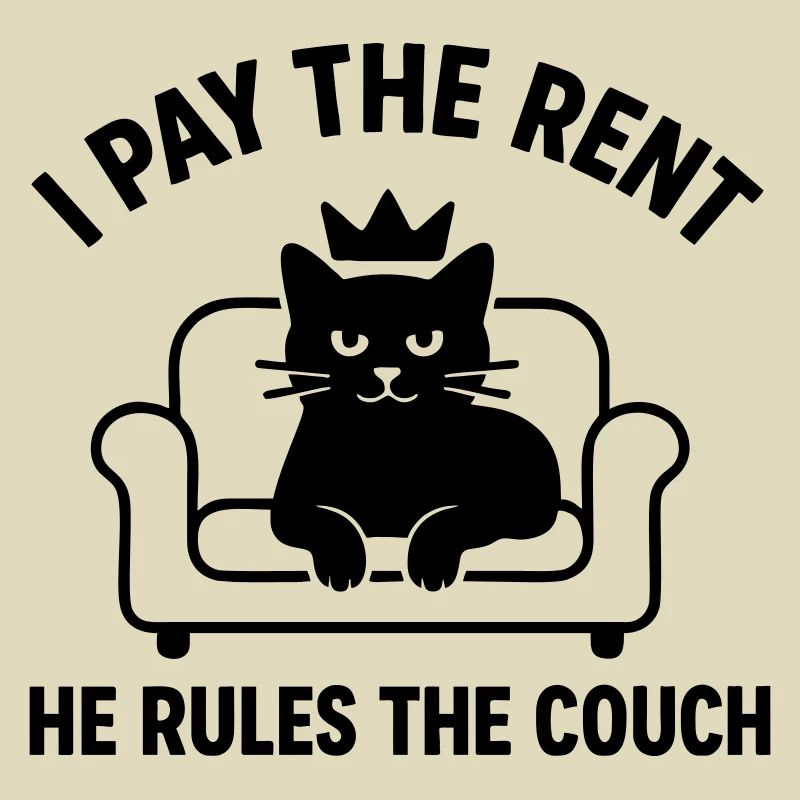 Lustige Katze Herr des Sofas