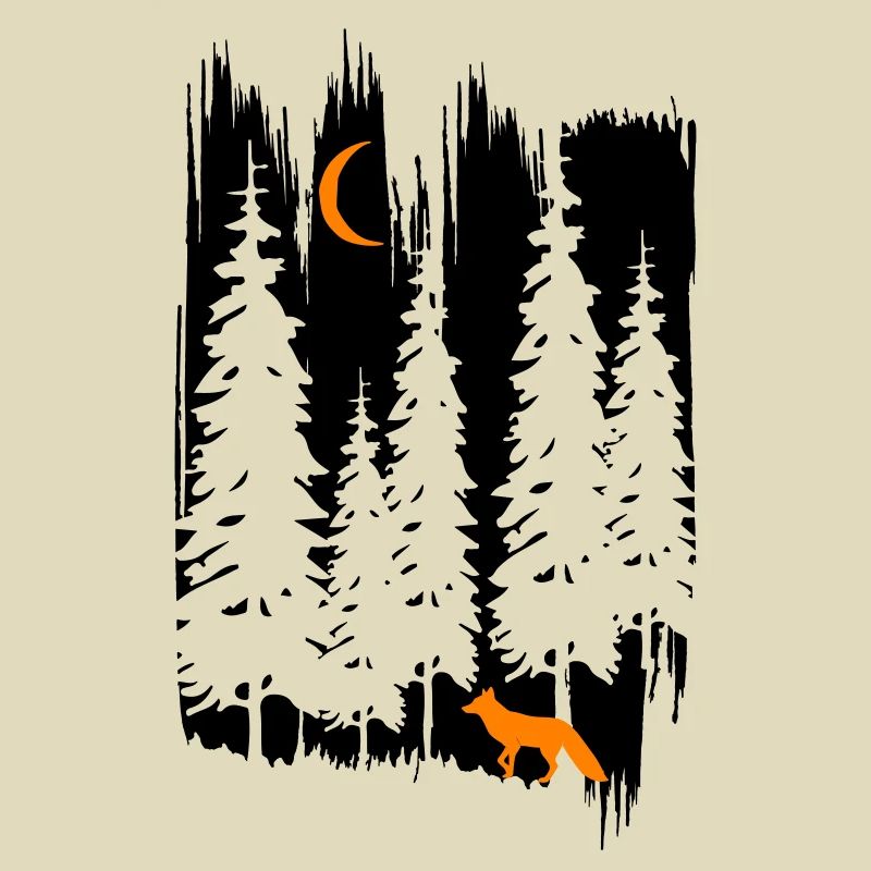 Fuchs im Wald bei Nacht