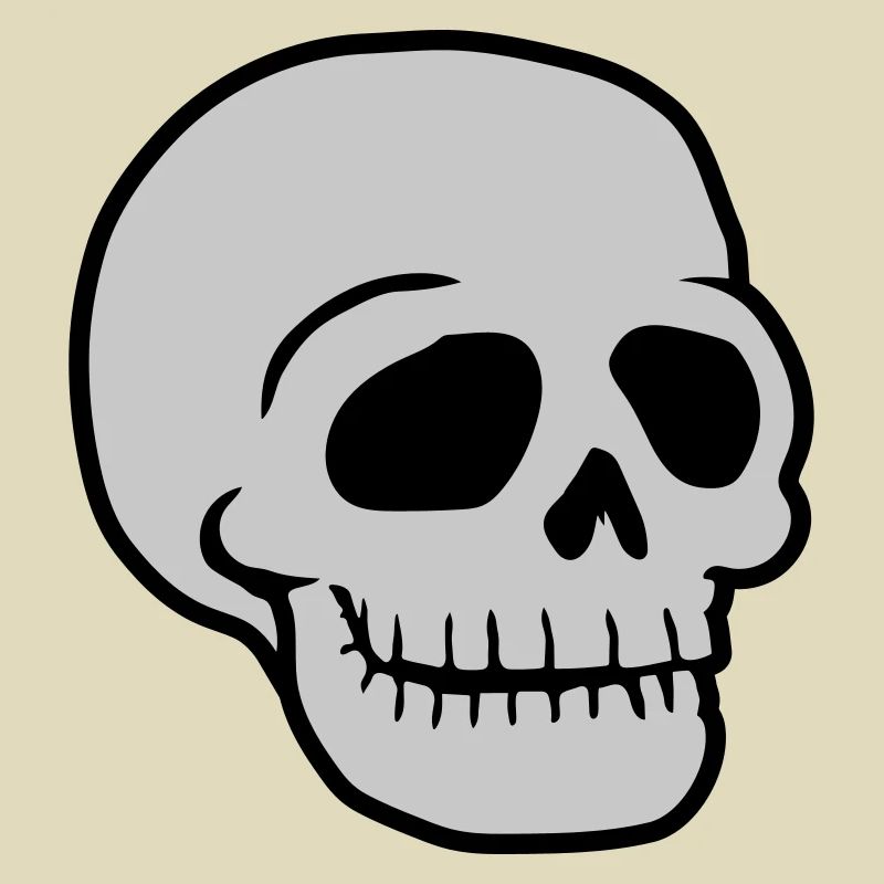 Friendly Comic Skull Skull