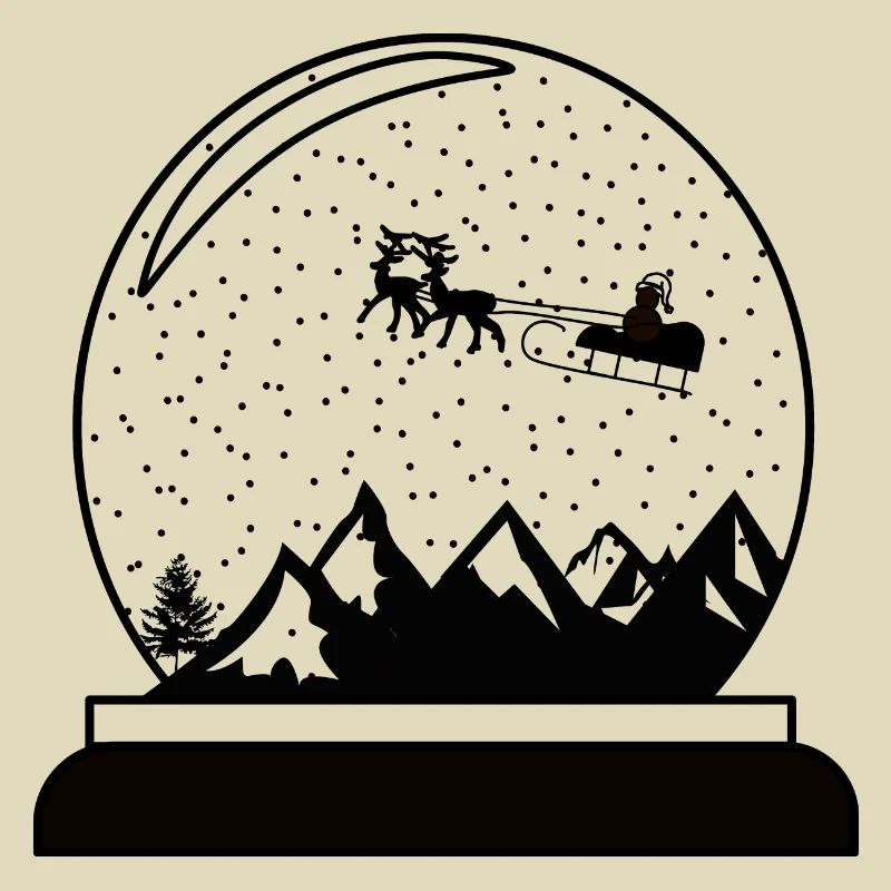 Schneekugel Weihnachtskugel Design