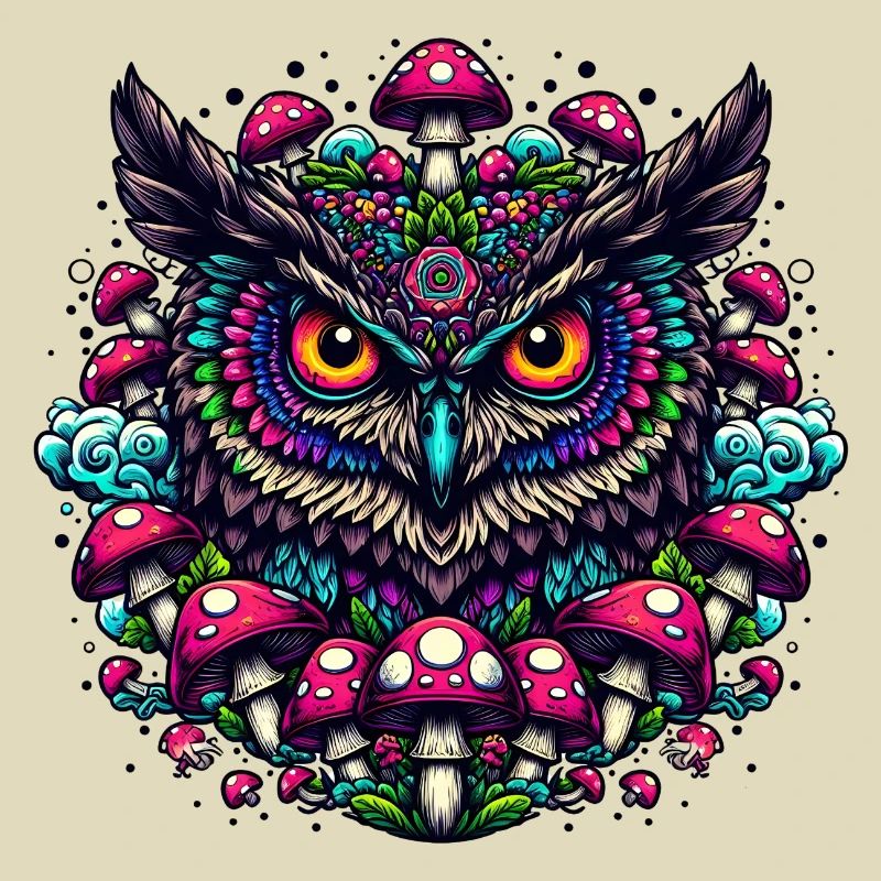 Psychedelische Eule