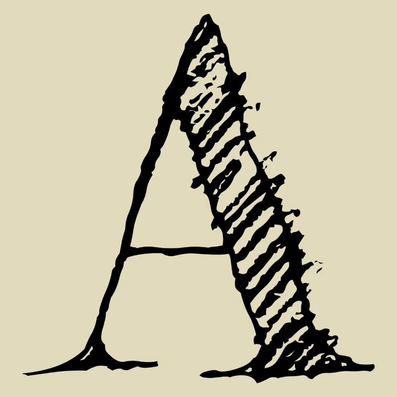 Buchstabe "A" Comic Schwarz
