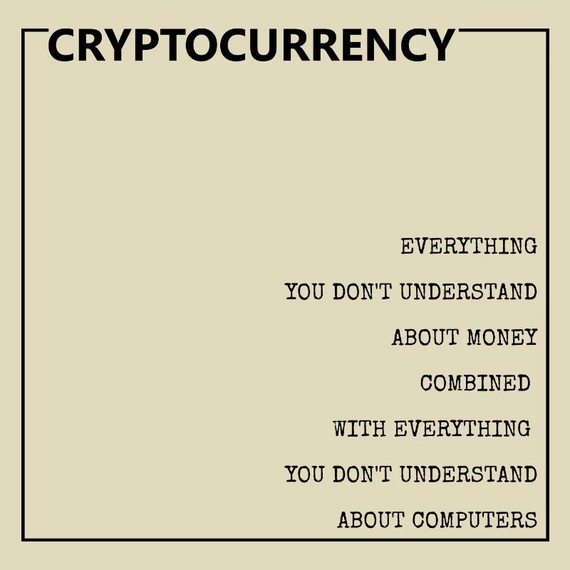 Cryptocurrency Description Funny dark