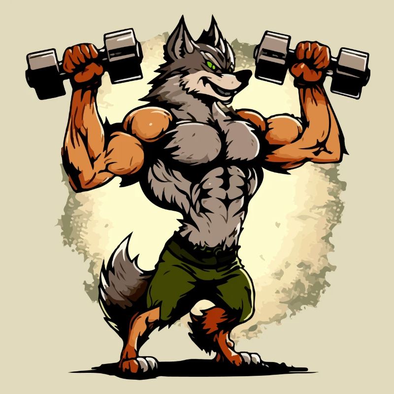 Kikou der muskulöse Wolf
