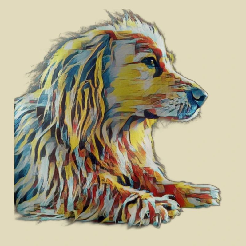 Hund als Kunstobjekt