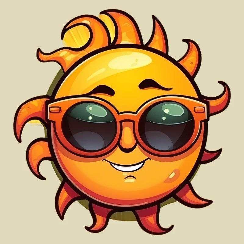 Sol con gafas de sol