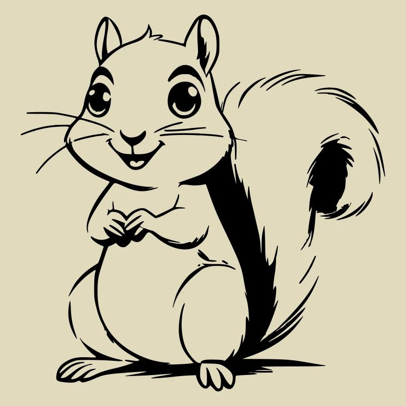 Écureuil comme illustration vectorielle