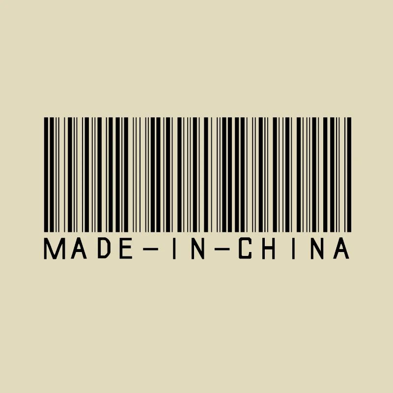 Made in China barcode denouncing globalization