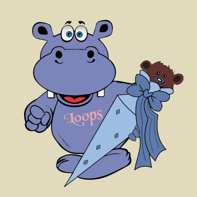 hippo nilpferd einschulung einschulungstüte schule