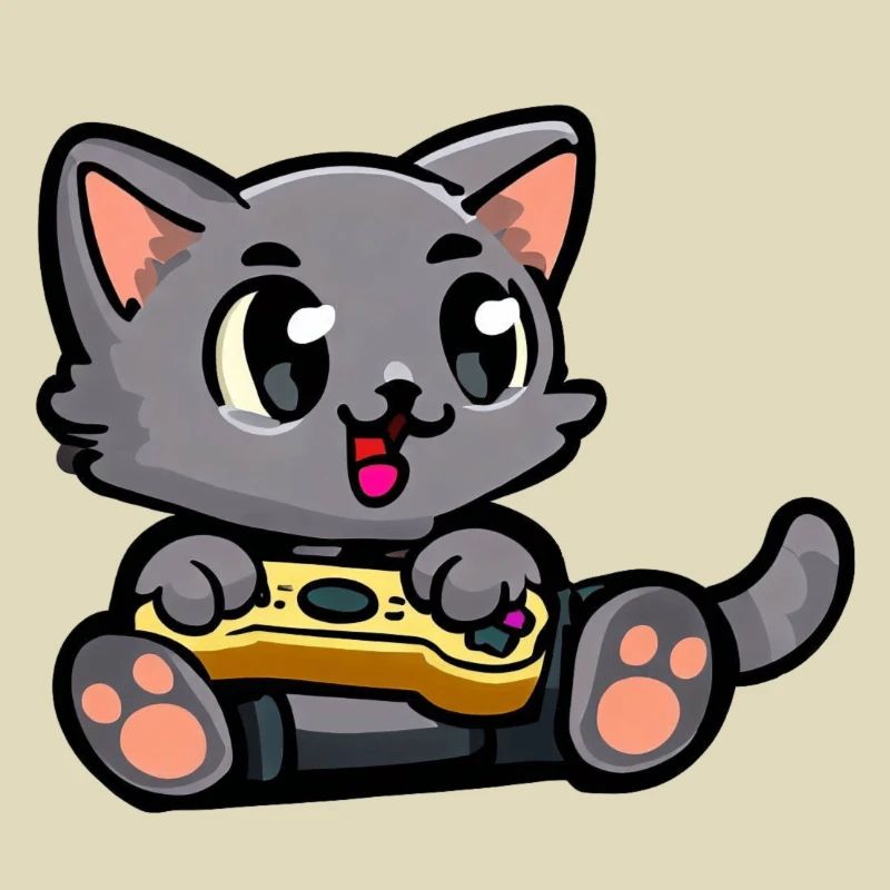 Chat de jeu mignon