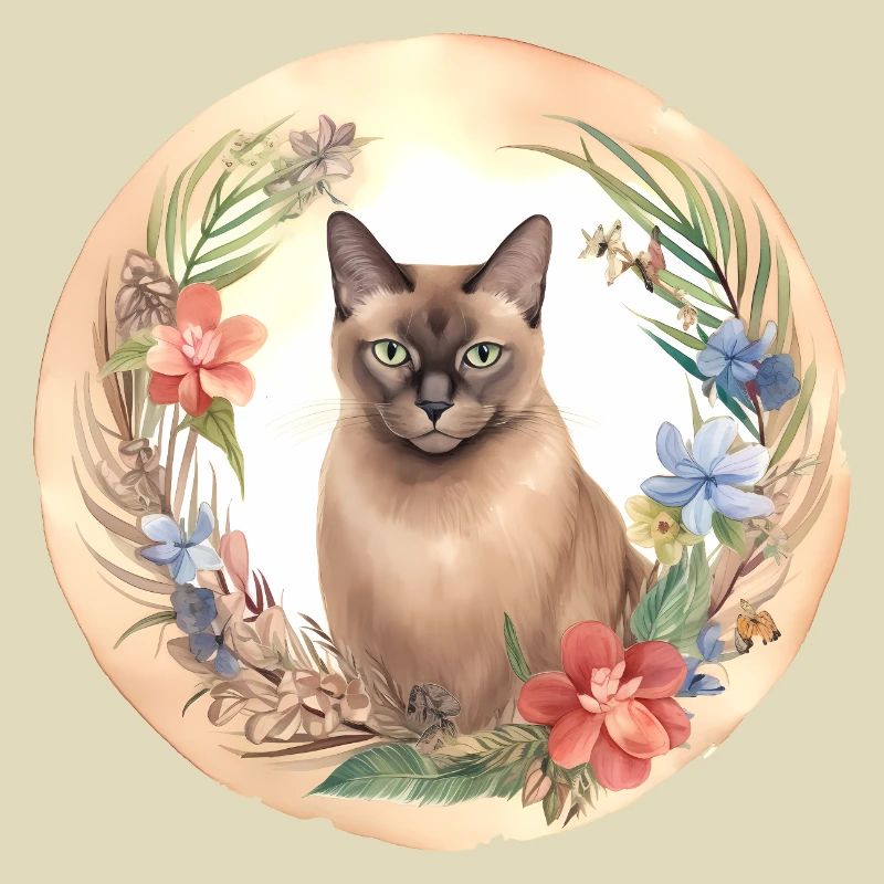 Chat birman Boho éléments, chats d’amour