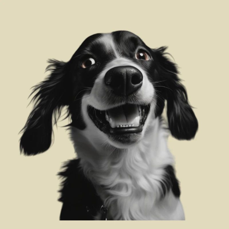 Cane bianco e nero