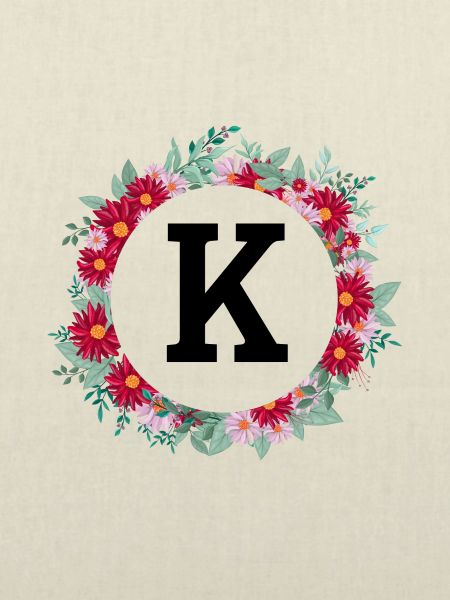 Buchstabe k Blumenkrone