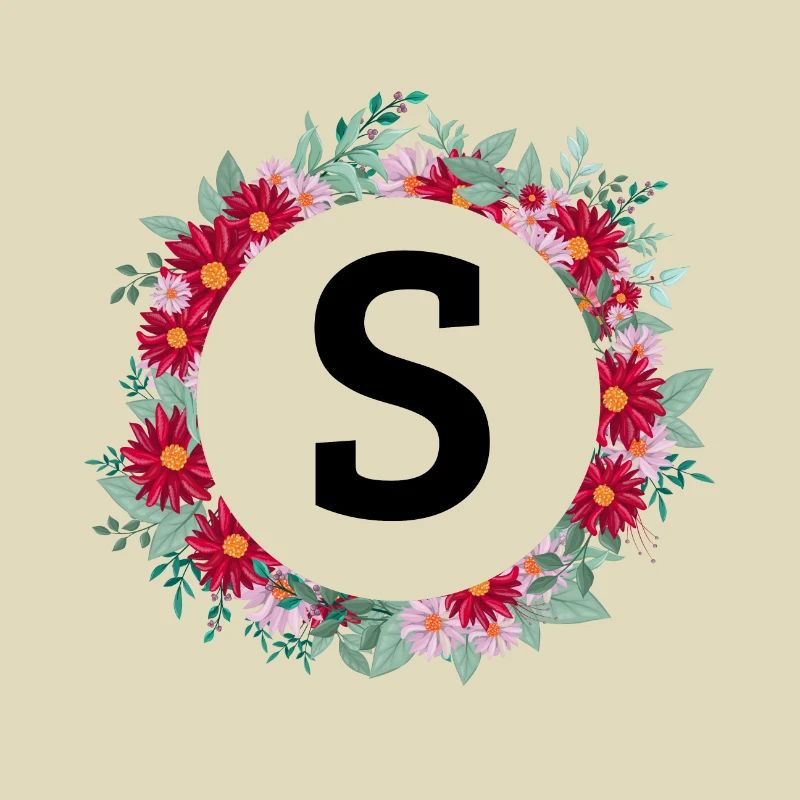 Blumenkrone des Buchstabens
