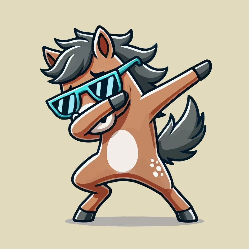 pferd dabbing comic