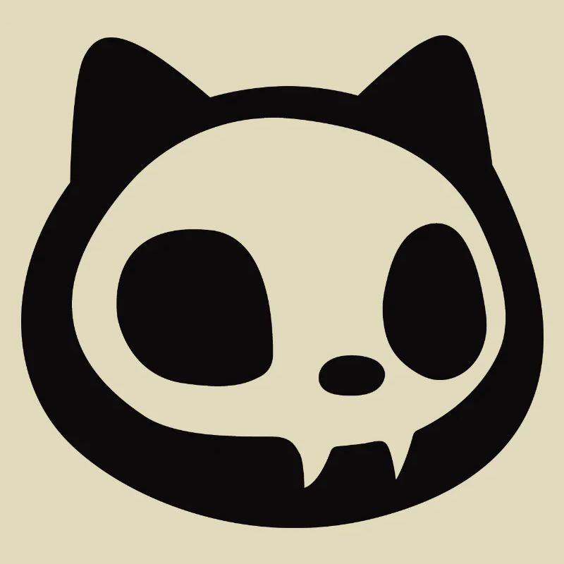 Black Cat Vampire Halloween X-ray Image