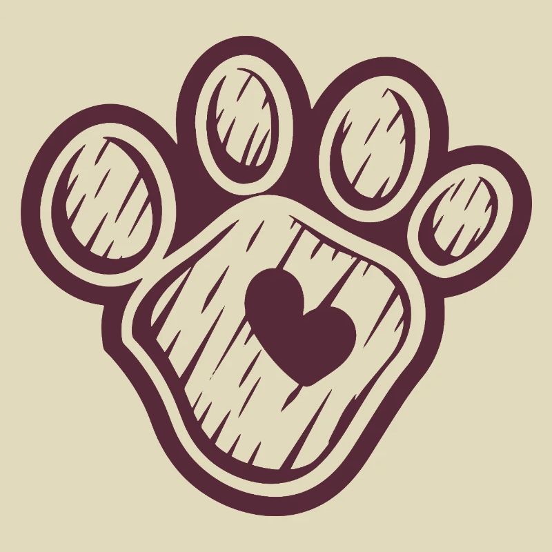 Paw with heart