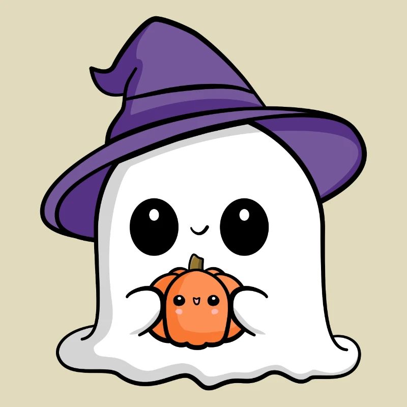 Chibi Halloween Ghost | Cute ghost design