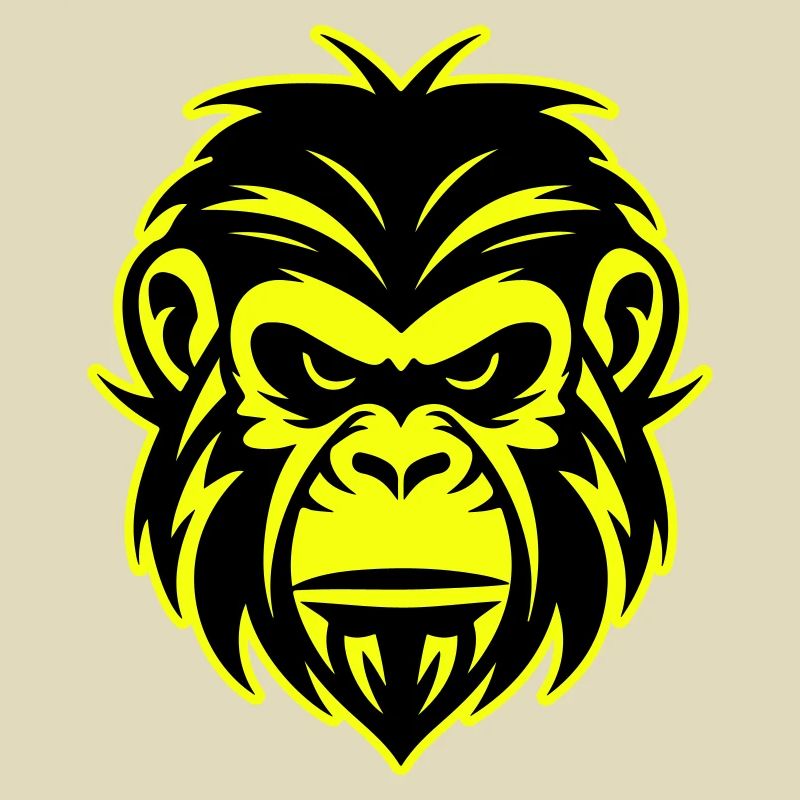 Monkey Head Portrait Icon