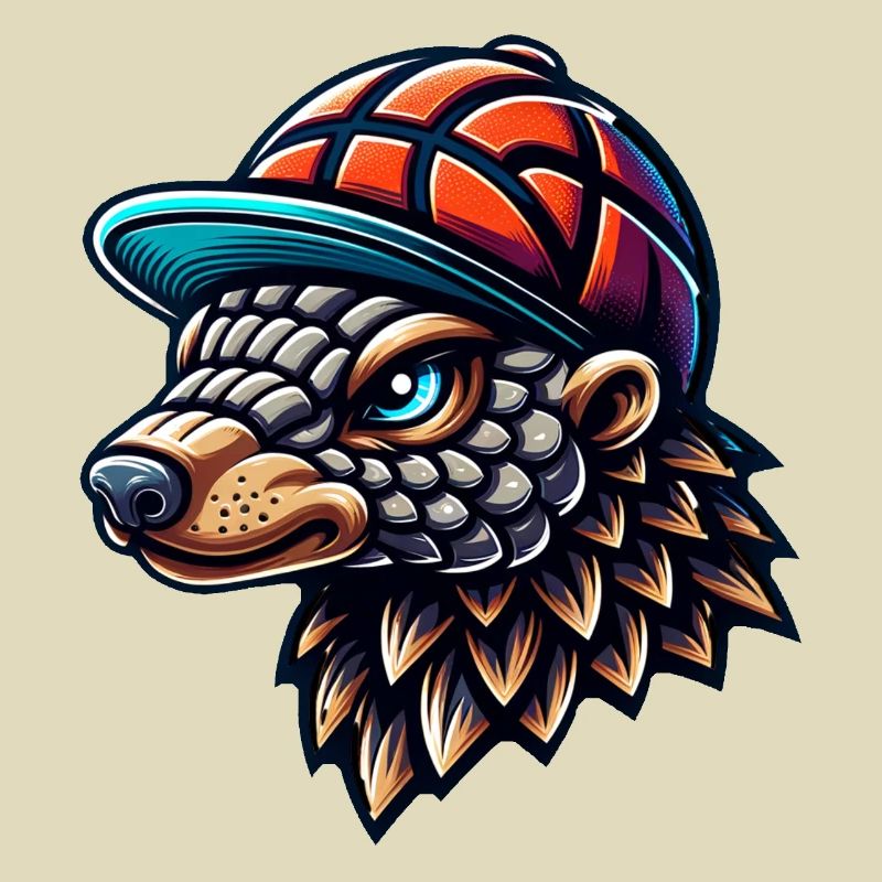 Cooles Pangolin mit Basecap