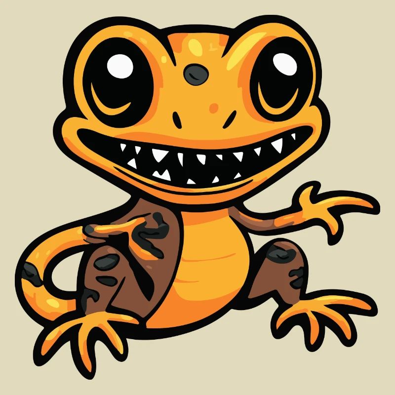Lizard Halloween Comic Funny