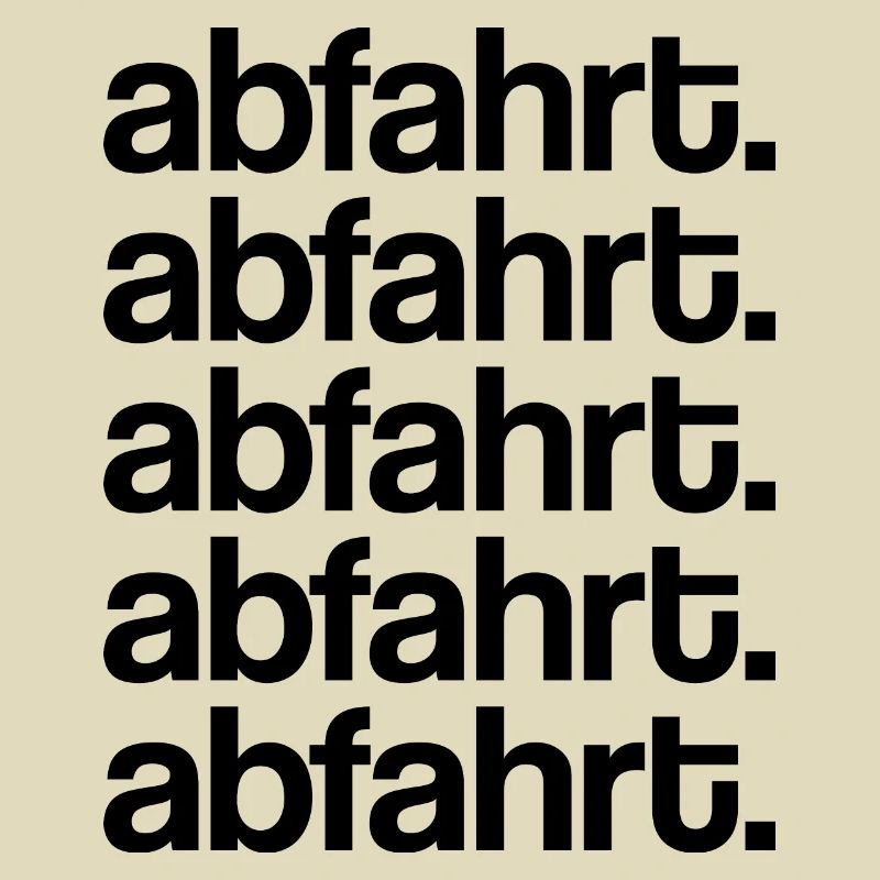 Abfahrt!