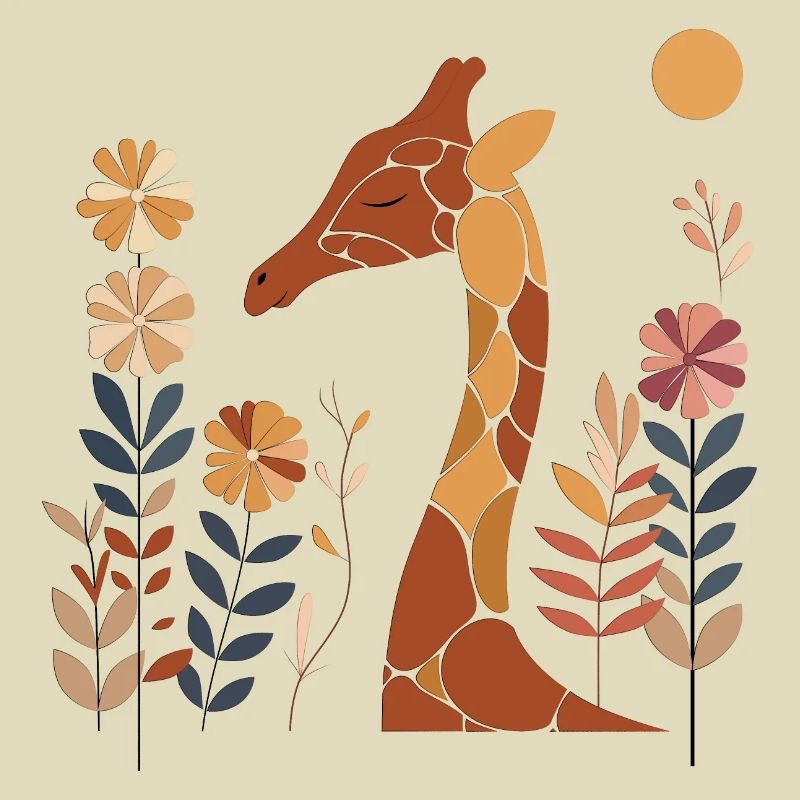 Florale Giraffe