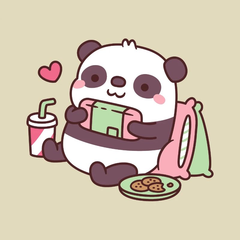 Süßer Panda spielt Videospiele