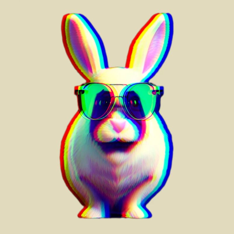 Cool Rabbit - Lapin effet glitch