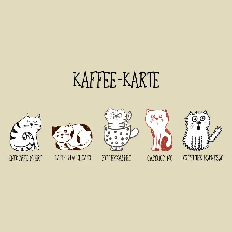 Carte de café pour chat