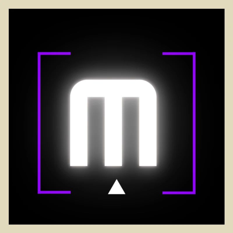 M design Schwarz lila Bild