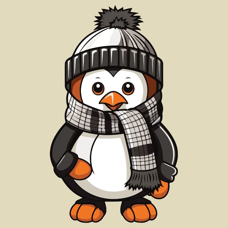 Pinguin Winter Comic