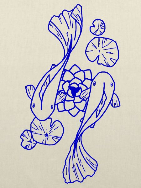 Koi in Tinte
