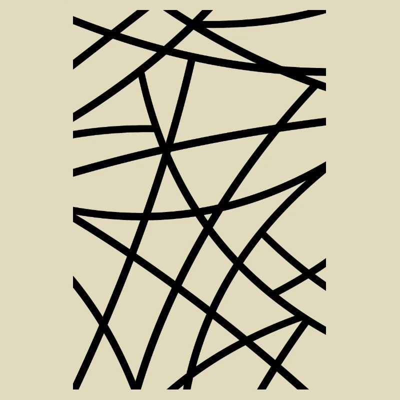 Abstract black outlined pattern