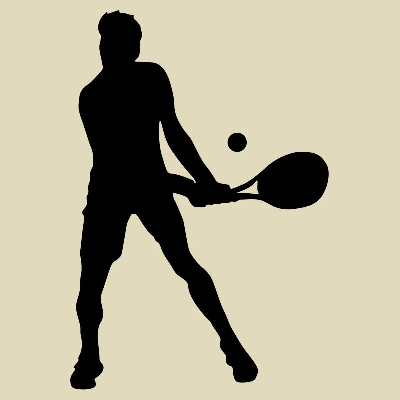 Squash player silhouette
