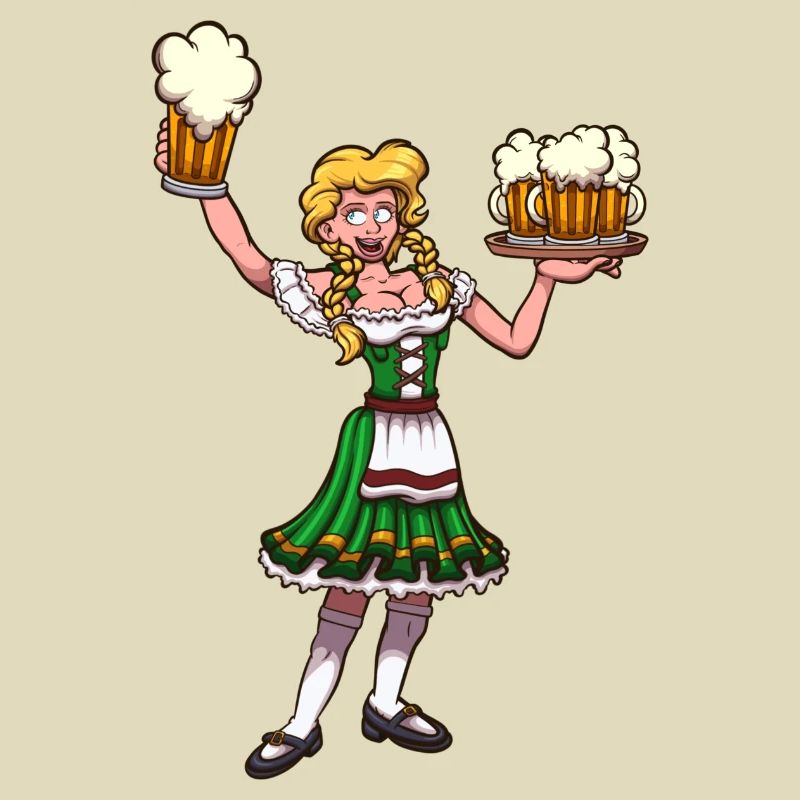 -Mädchen mit Bier