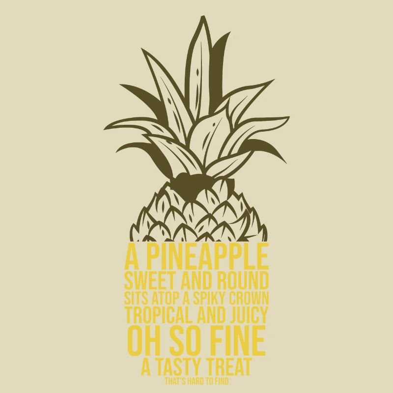Pineapple Poem Fruit Saying Gift Idea