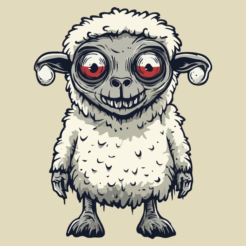 Sheep Halloween Comic Funny